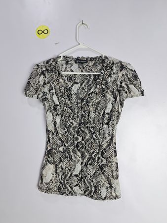 INC INTERNATIONAL CONCEPTS Blouse with Snakeskin Print