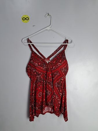 American Rag Cie Red Paisley Cami Top