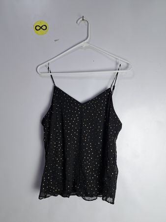 Nine West Black Sequin Cami Top