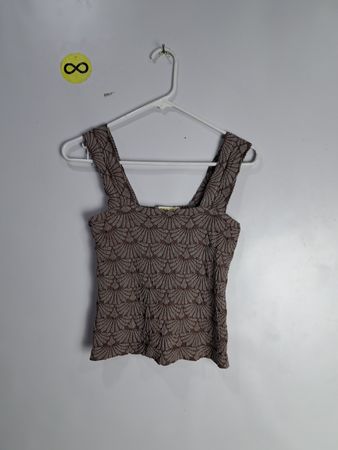 Brown Patterned Top