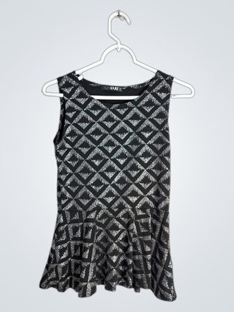 QUIZ Black and Silver Dress