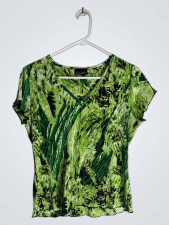 Green Patterned Blouse