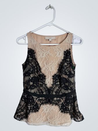 LOFT Lace Peplum Top