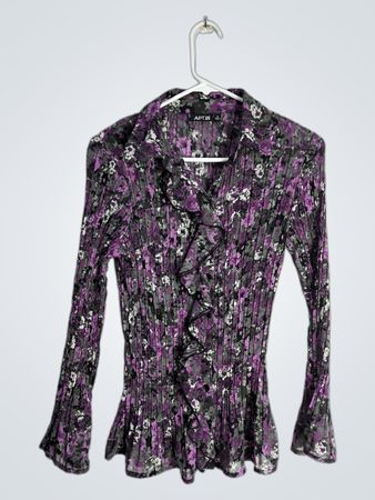 APT.9 Purple Floral Blouse
