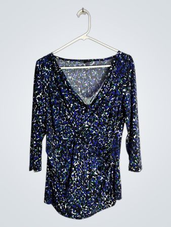 Chaus Printed Wrap Top