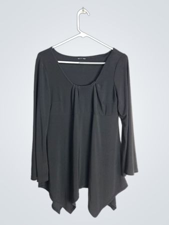 M&S Black Long Sleeve Blouse