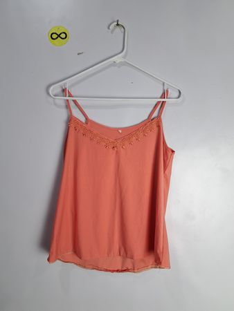 Peach-colored Camisole with Lace Detail