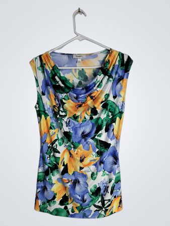 Dressbarn Floral Cowl Neck Blouse