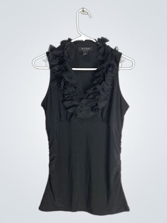 Black Ruffled Top