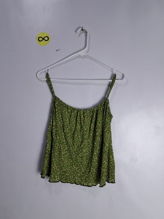 H&M Green Floral Cami Top