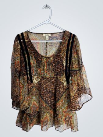 dressbarn Collection Paisley Print Blouse