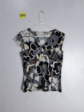 Van Heusen Floral Print Sleeveless V-Neck Top