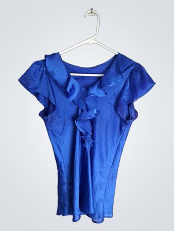 Blue Ruffled Top