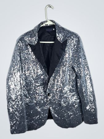 Silver Sequined Blazer