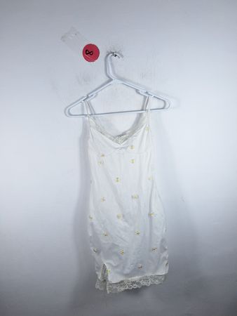 White Dress with Yellow Embroidery