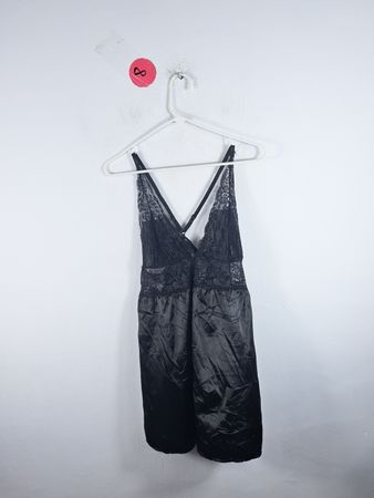 Black Lace Trim Jumpsuit