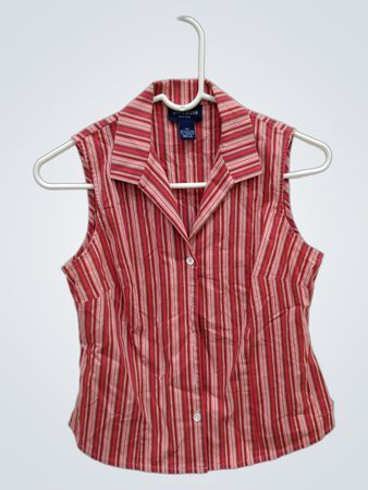 Ann Taylor Petites Striped Sleeveless Shirt