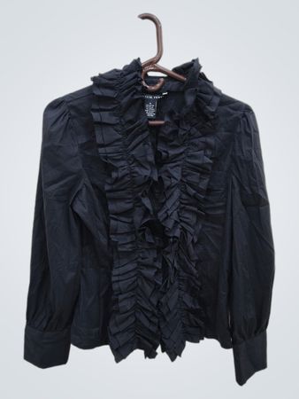 Black Ruffled Blouse