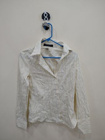 Express Design Studio Striped Button-Down Shirt