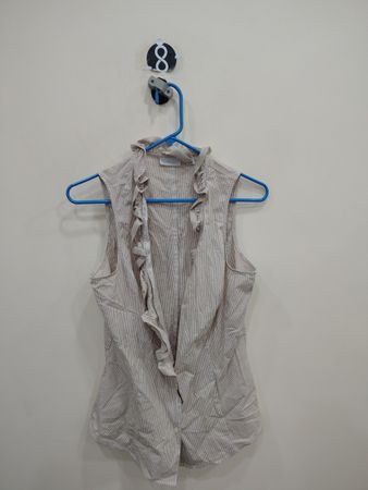New York & Company Striped Sleeveless Top