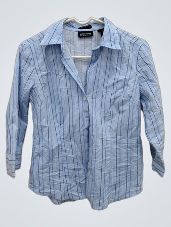 New York & Company City Stretch Striped Dress Shirt