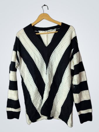 Black and White Striped Sweater