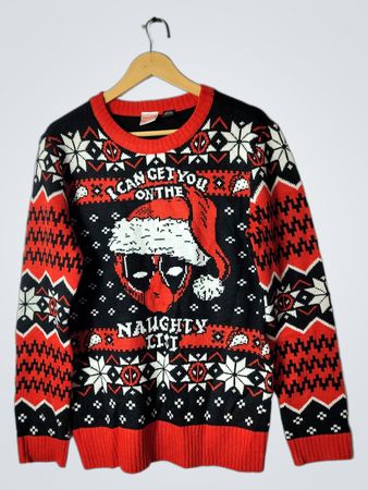 Marvel Deadpool Naughty List Christmas Sweater