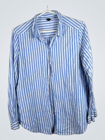 Blue and White Striped Shirt