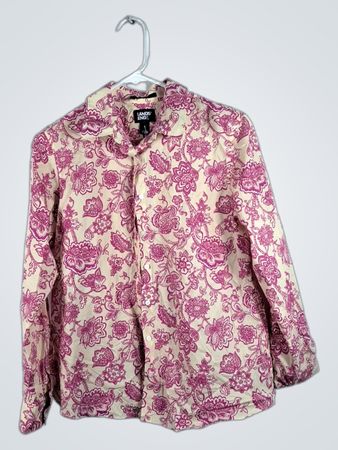 Lands' End Pink Floral Shirt