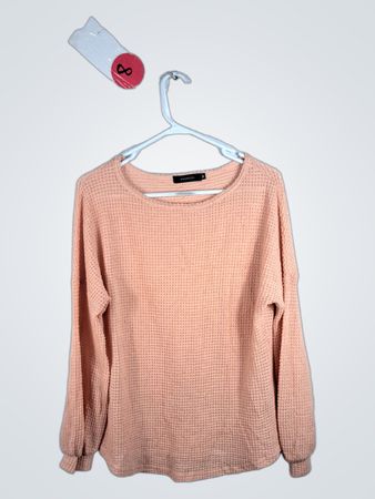 Peach-colored Long-sleeve Sweater