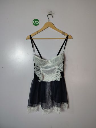 Escante Black and White Lace Camisole