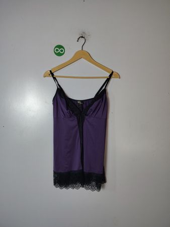 Purple Chemise with Black Lace
