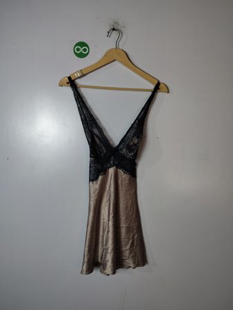 Black Lace and Beige Dress