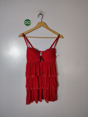 Red Ruffled Camisole