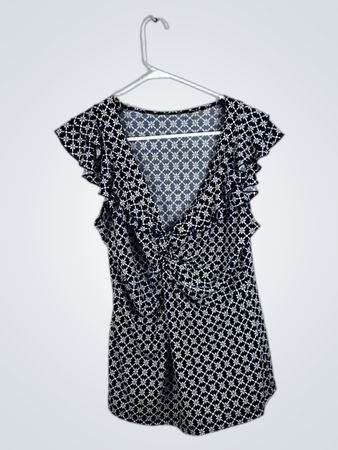 Black and White Floral Dress