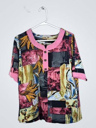 AJ Fashion Multicolored Abstract Print Blouse