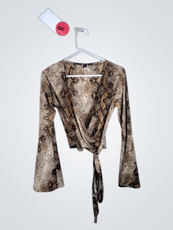 Snakeskin Tie Top
