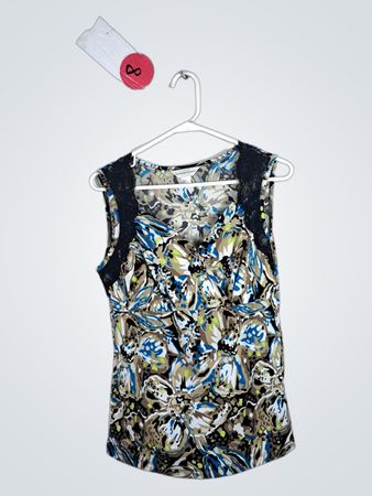 Christopher & Banks Floral Sleeveless Top