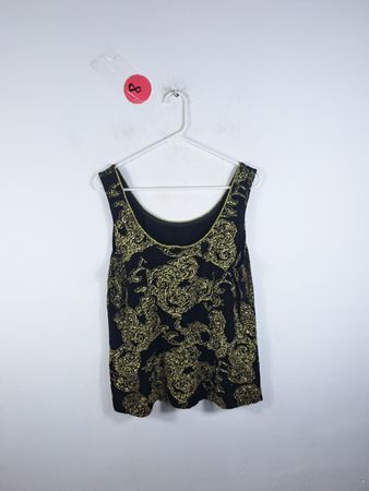 Black and Gold Floral Blouse