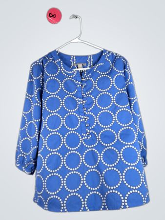 Banana Republic Blue Polka Dot Dress