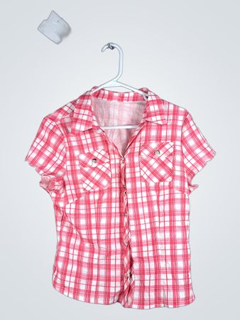 Pink Plaid Button-Down Shirt