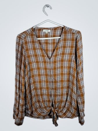 Max Studio Plaid Button-Down Shirt