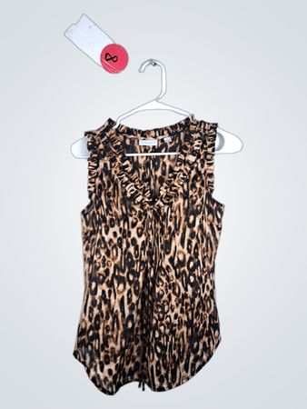 New York & Company Leopard Print Blouse