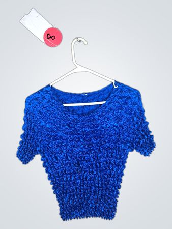 Blue Ruffled Top