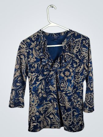 Chaps Petite Floral Wrap Blouse