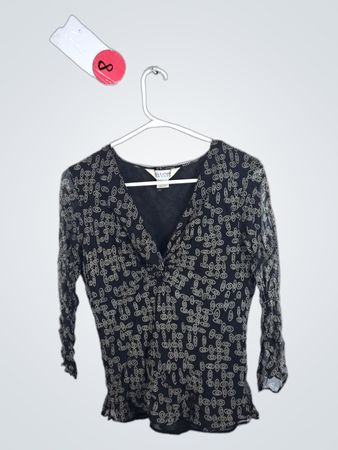 Allison Taylor Black and White Patterned Top