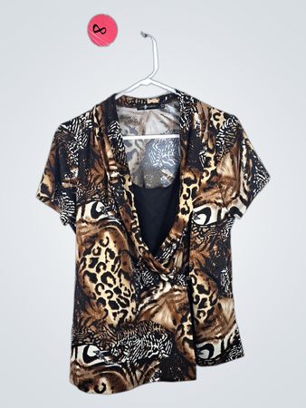 Notations Animal Print Shirt