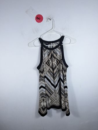 Alafani Geometric Print Sleeveless Top