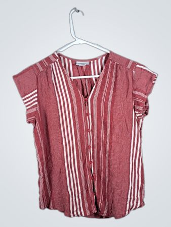 Liz Claiborne Striped Rayon Blouse