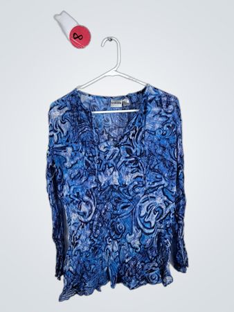 Chico's Blue Long-Sleeve Top